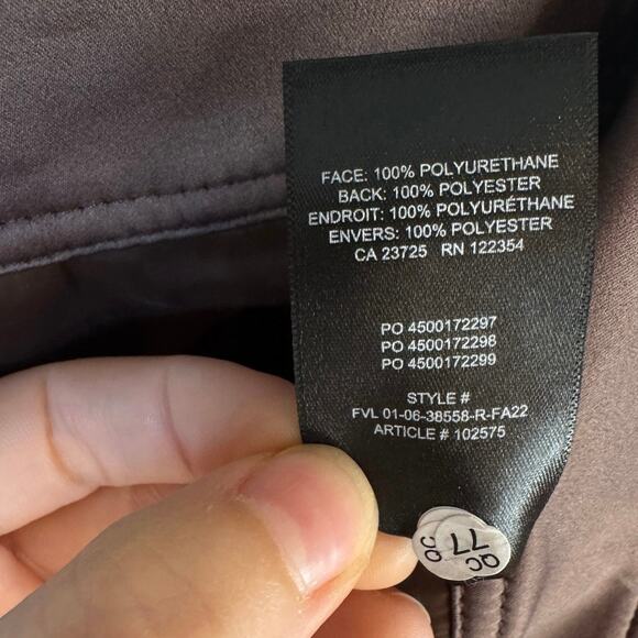 NWT BABATON ARITZIA Program Pants Coffee Bean Brown Sz 8 Faux Leather High Rise - Picture 9 of 10